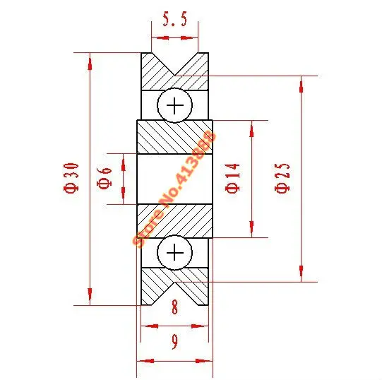 NBZH bearingHigh Quality  6mm V Groove Steel Roller Bearings 630VV 6*30*9 Mm Bearing V630 V630-2RS 630V