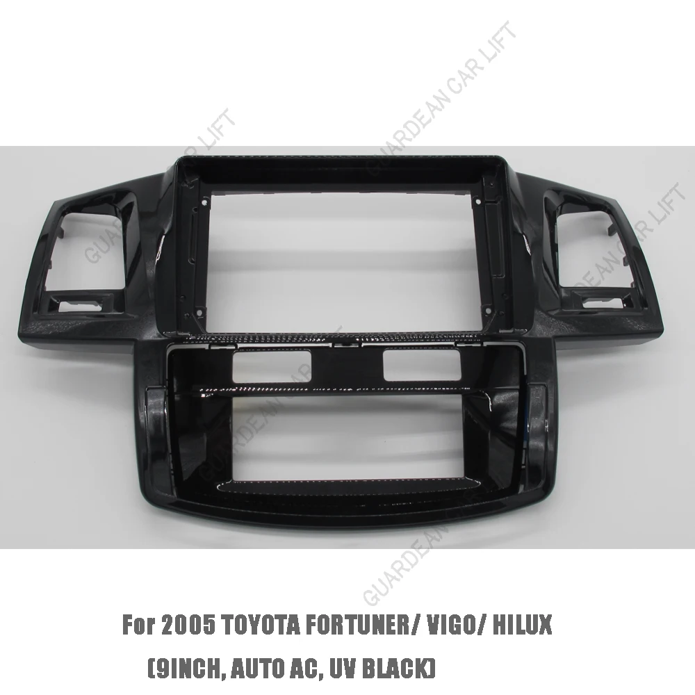 9 pollici per Toyota Hilux Fortuner 2005-2014 autoradio fascas Android GPS MP5 Stereo Player 2 Din Head Unit Panel Dash Frame Trim