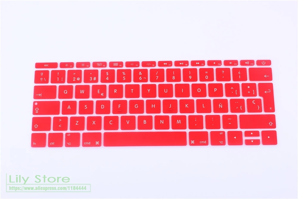 For New Macbook 12 A1534 and Silicone Spanish Keyboard Cover Protector skin For New MacBook Pro 13 Inch A1708 ( No touch bar )