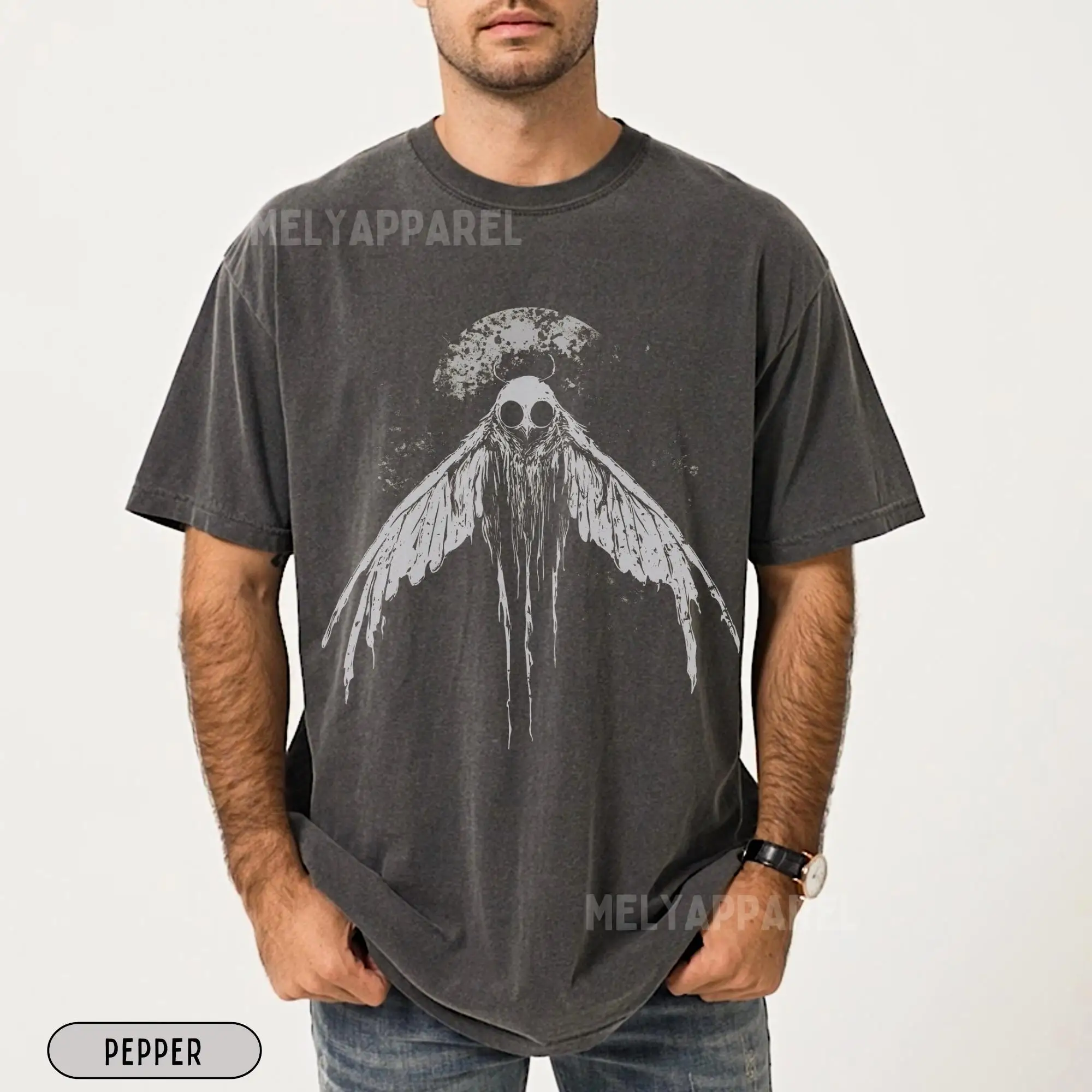 Cryptozoology Shirt Mothman Graphic Tee Cryptid Gift for Him or Her Folk Horror Retro Crewneck Mystical Weirdcore Tshirt