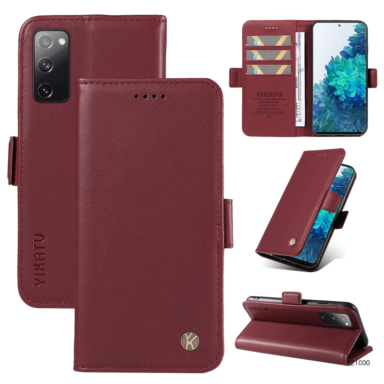 Solid Color Non-slip Phone Shell For Samsung Galaxy S20 S21 PE GalaxyS20 Lite SM-G780G Fundas Anti-fall Shockproof Leather Case