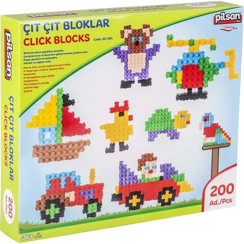 Pilsan Snap Blocks 200 Pieces with Box