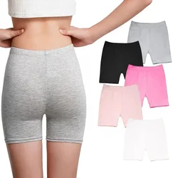 2 pçs meninas shorts de segurança macio modal doce cor sólida confortável crianças esportes leggings calcinha casual 3-12 anos