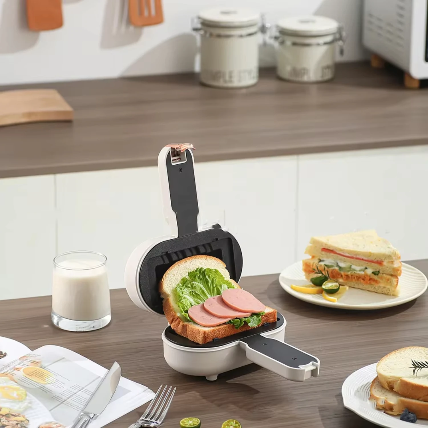 

Sandwich Maker 1PC Breakfast Machine Toast Hamburger Hot Dog Portable Dormitory Office