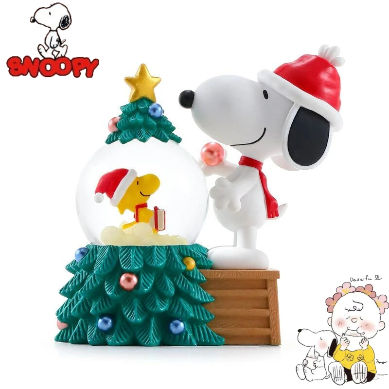 

Snoopy cartoon cute crystal ball kawaii male and female Christmas tree ornament anime merchandise Christmas Halloween gift.