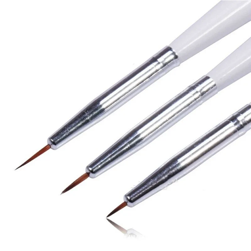 3 Pcs Nail Art Brushes Liner Sketch Drawing Pen Nail Brush For UV Gel Polish Nail Art Painting