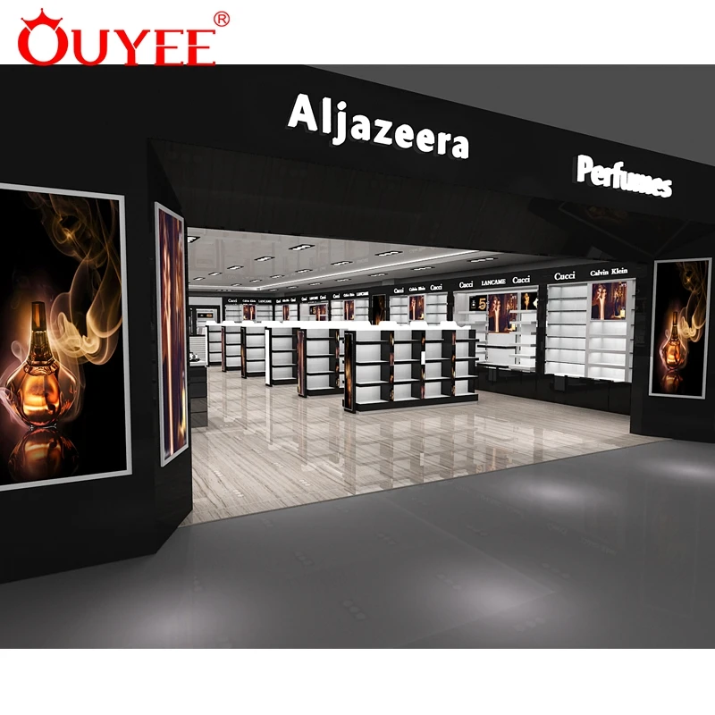 Customized-Decoration Shop Furniture Wall Mounted Store Display Shelf Perfume Display Cabinet