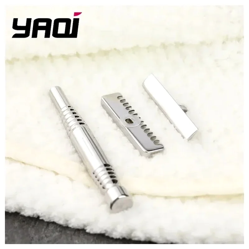 Men Razor Safety Beard Shaver AC Blade Single-edged Mens Shaving Romulus Open Comb Polished 316 Stainless Steel YAQI