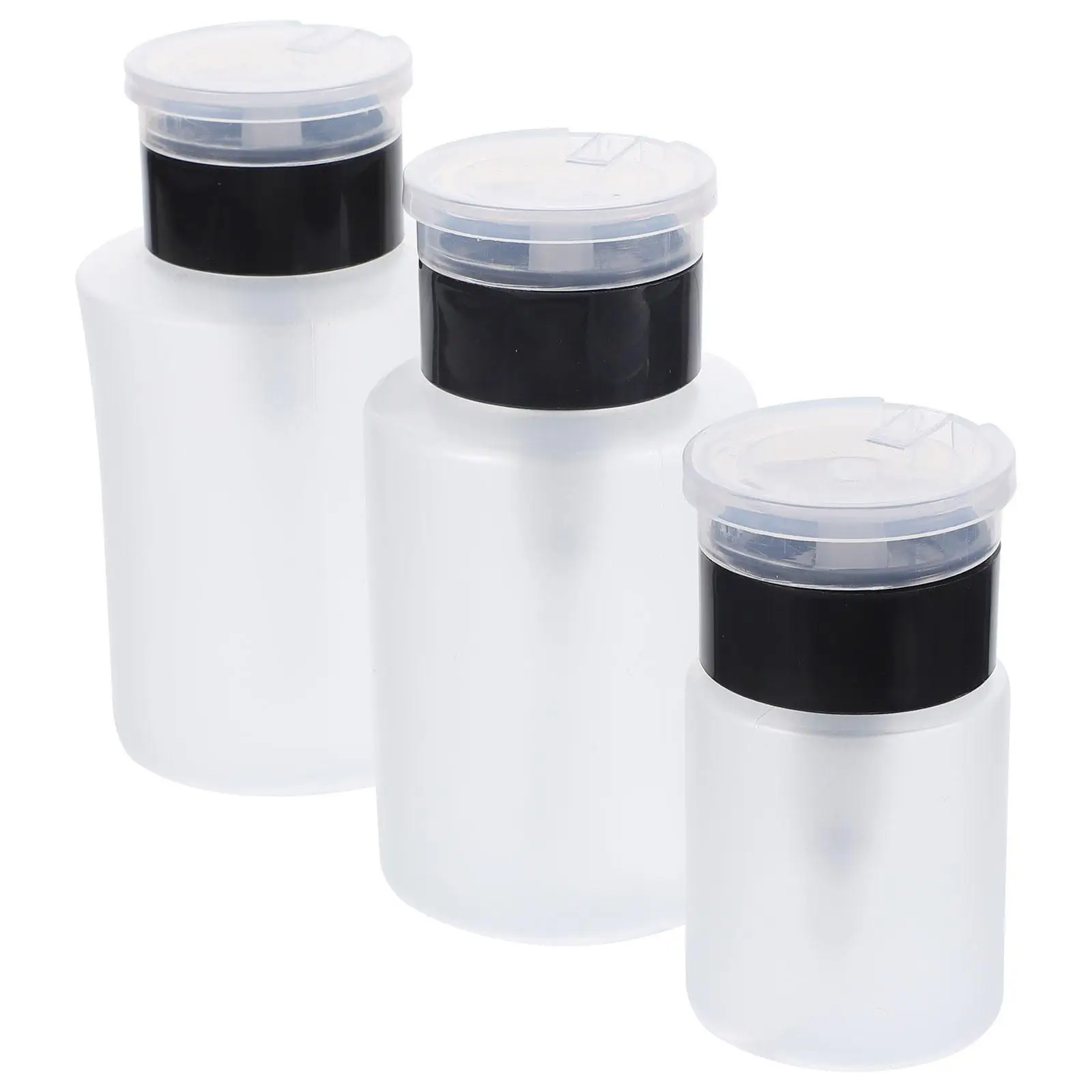 

10Pcs 100ML 180ML Press Pump Dispenser Bottles Nail Polish Remover Refillable Containers Durable Travel Size Storage