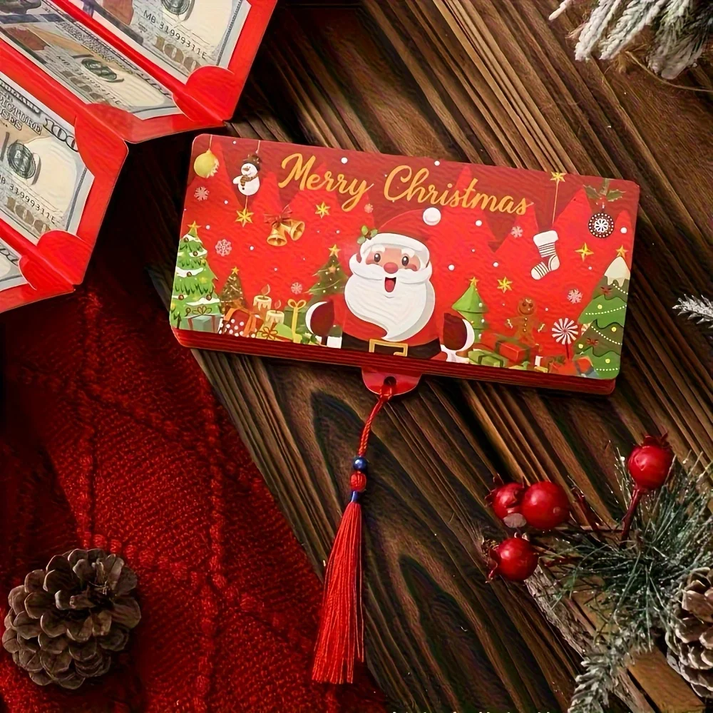 Weihnachts-Geldbeutel und Geschenkkartenhalter mit 10 Fächern – perfekt für Weihnachten, Geburtstage, Erntedankfest, Weihnachtsgeschenktüten