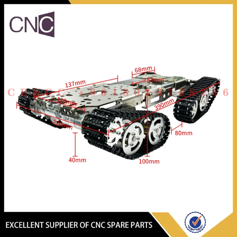 TS800S 4WD crawler tank chassis intelligent car obstacle robot load 12KG   experimental model