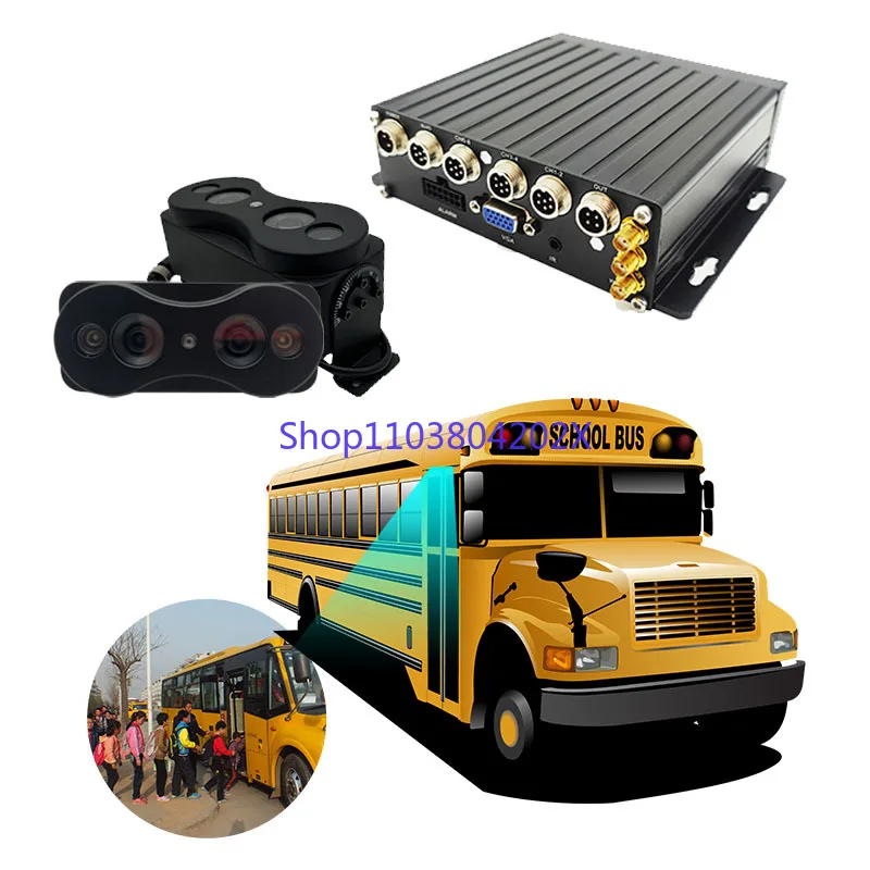 

School Bus Automatic Passenger Flow Counter 4 Channel MDVR Mobile DVR Two Way AI People Counter