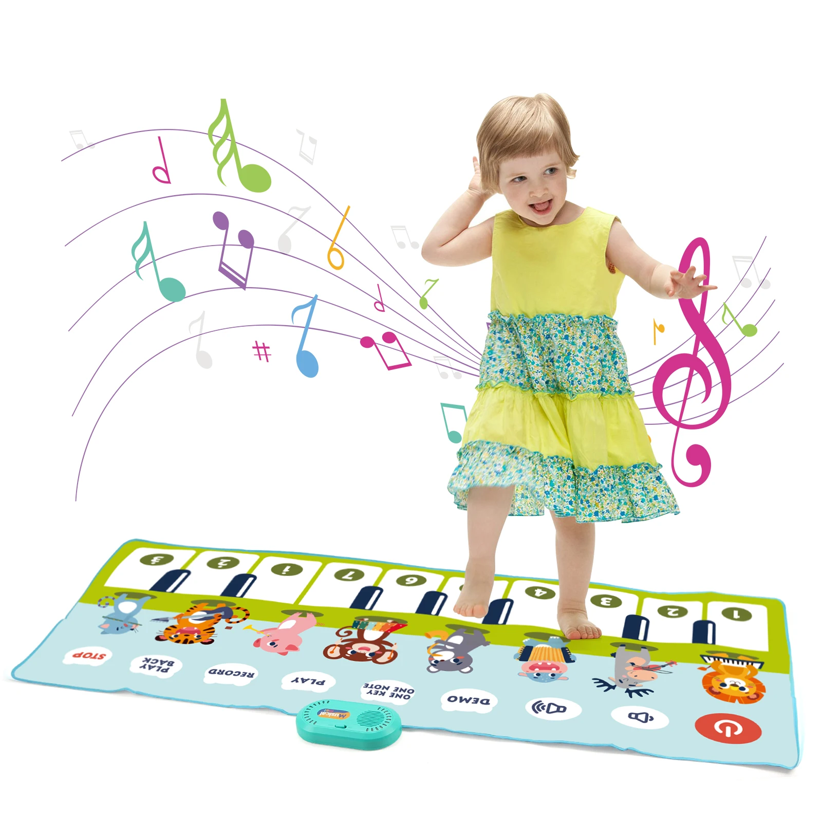 Kids Multifunction Musical Piano Mat Baby Mat Musical Carpet with Midi Toddlers Floor Piano Keyboard Educational Toys Kids Gifts