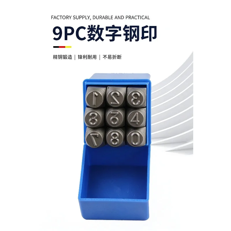 for 9PC digital punching, leather steel stamp, steel stamp, punch DIY leather engraving tool, digital letter printing punching