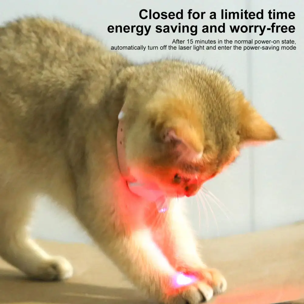 Wearable Automatic Cat Toys with Light Point Electric Kitten Collar Toy Rechargeable Interactive Collar for Indoor Cats