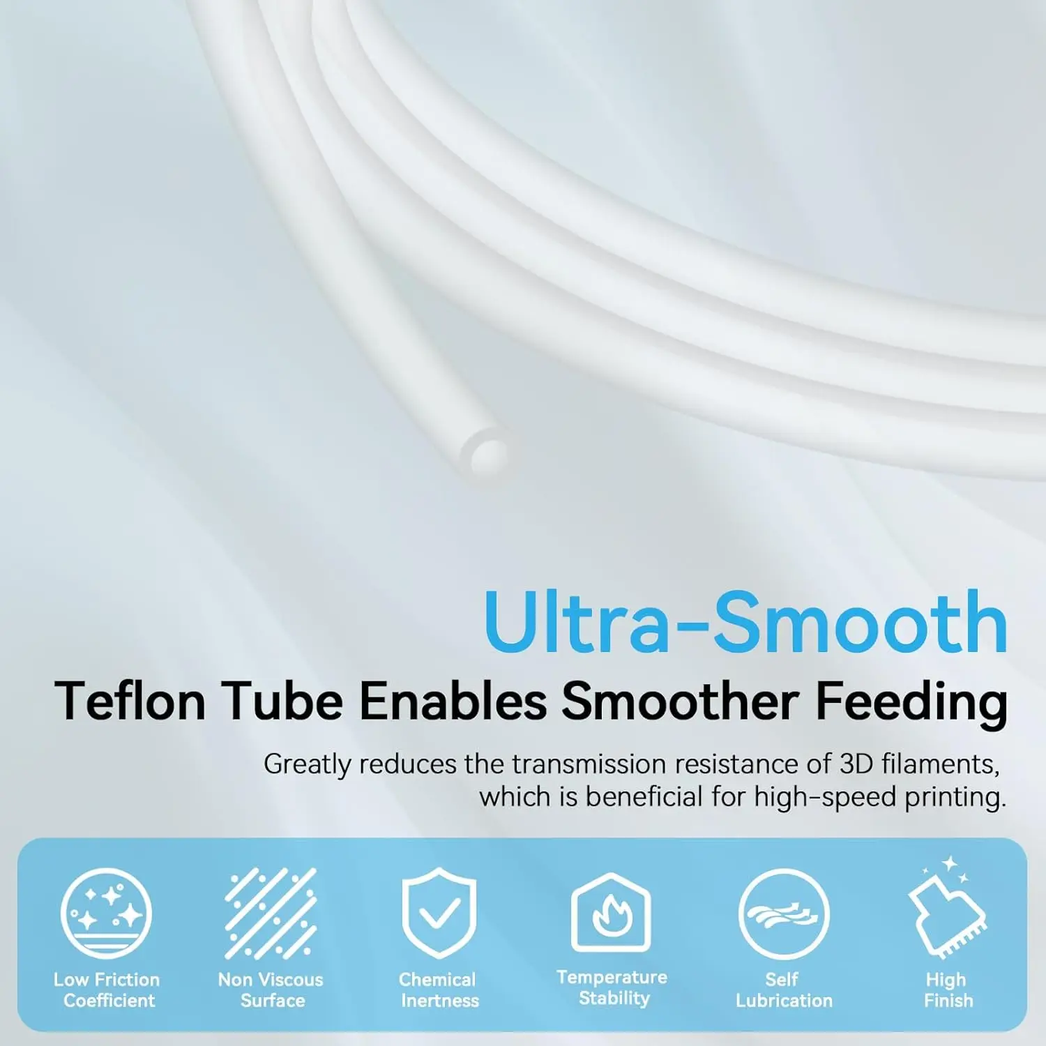 バンブーラボ PTFEチューブ P1P AMS A1 ミニ3Dプリンター テフロンパイプ 1.75mm バンブーラボ PTFEチューブ 4/8m 透明ホワイト AMS LITE用