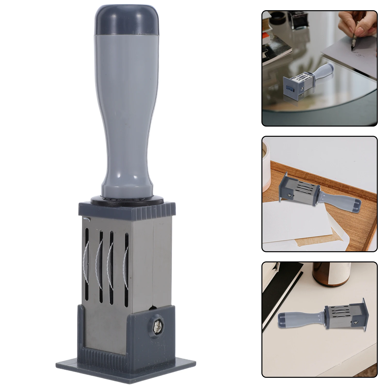 Self-Inking Handheld Date Stamp Portable Rolling Date Stamper Mini Signature Stamp Office Documents Manual Day Marker Label