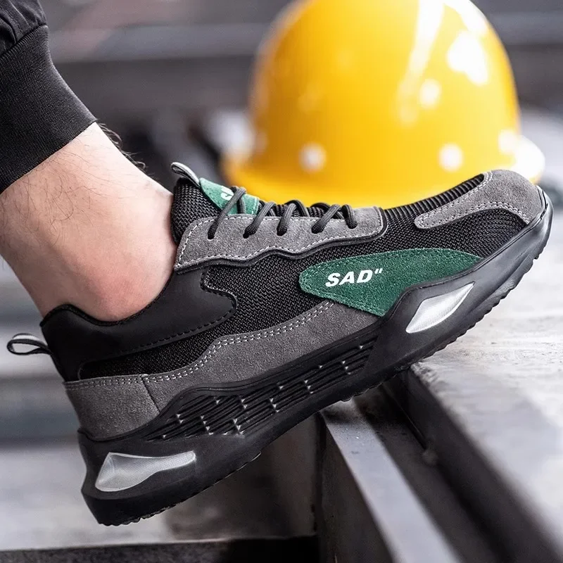 DurableLabor Insurance Shoes Men's Anti-smashing And Anti-piercing Steel Baotou Lightweight Non-slip And Wear-resistant