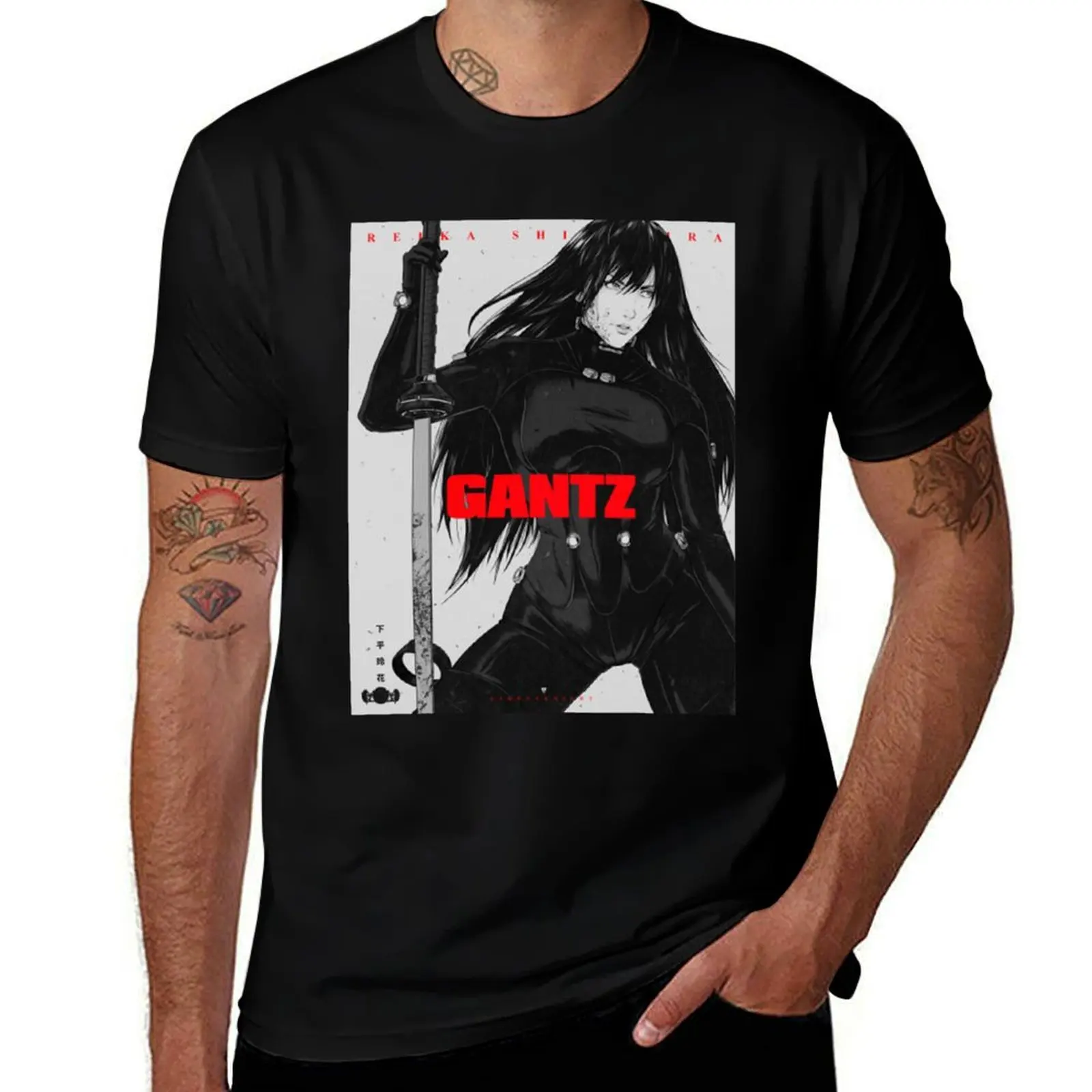 Reika Gantz T-Shirt Basic Casual Wear Short Sleeve Top