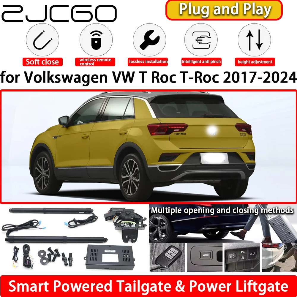 

ZJCGO for Volkswagen VW T Roc T-Roc 2017-2024 OEM Automatic Electric Powered Tailgate Power Liftgate Tail Gate Lift Kit System