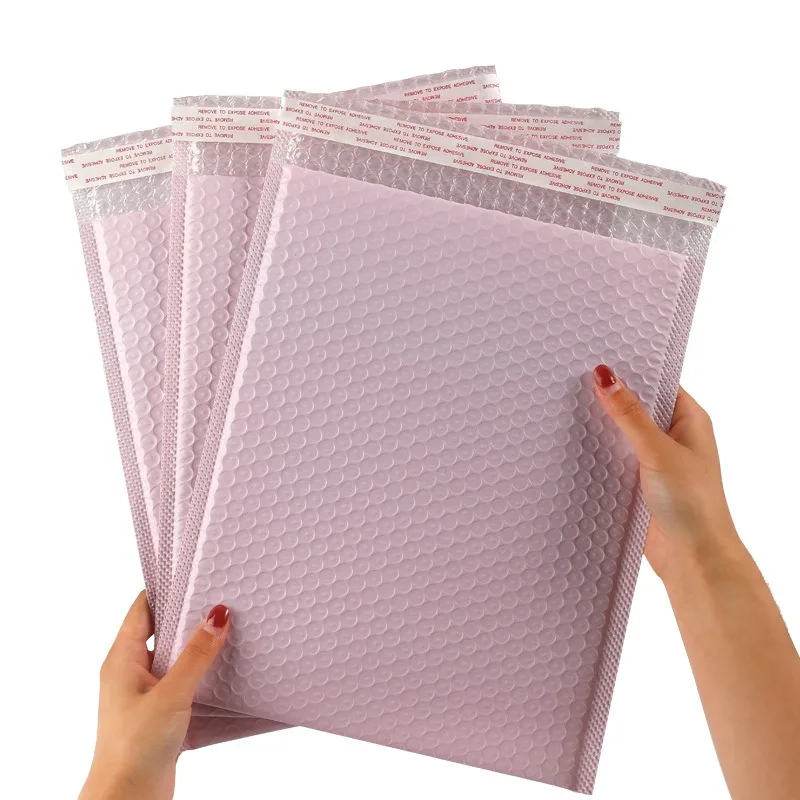 À prova de choque Mailer Bubble, Espuma De Plástico Saco De Correio, impermeável Envelope Acolchoado Envio, Sacos De Negócios, Lilás Roxo, 50Pcs