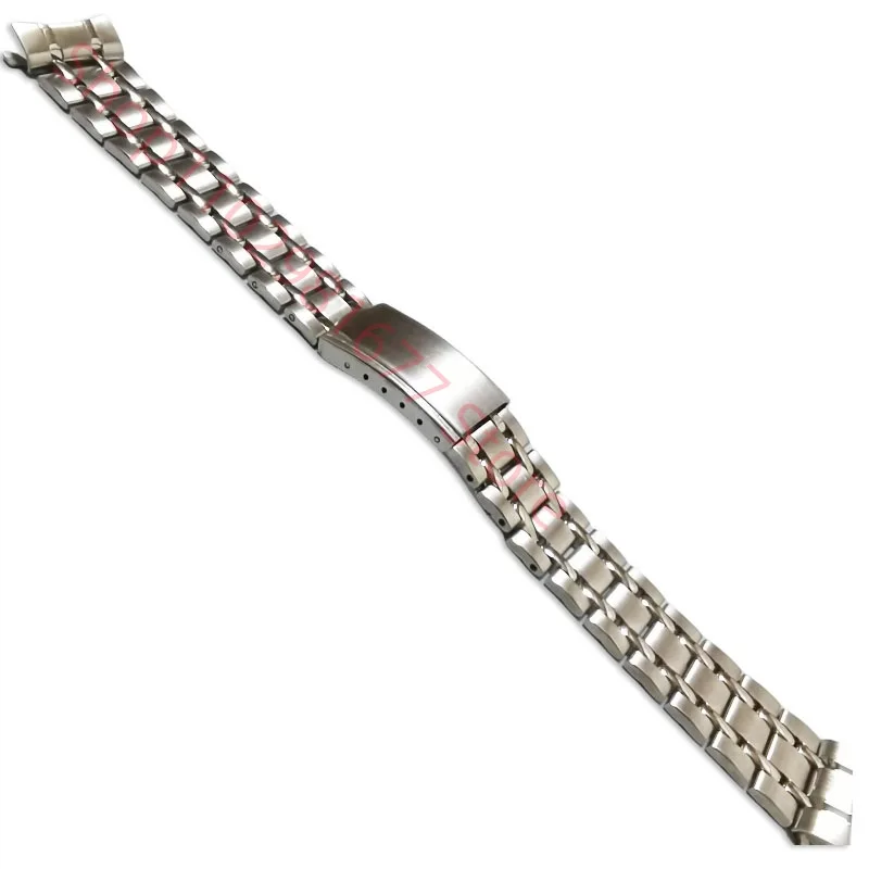 19mm 316L Stainless Steel Vintage Silver Five Beads Curved End Watchband Strap Bracelets Fits for Seiko 6139-6010 6139-6012