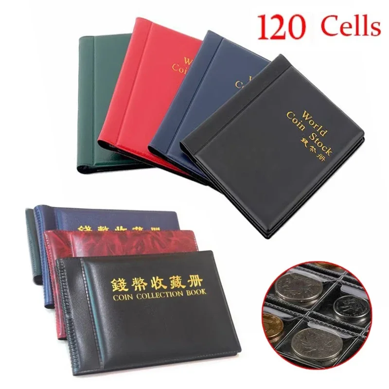 120 포켓 Coinings 컬렉션 앨범 도서 미니 페니 보관 가방 수집 돈 주최자 선물 Coinning 홀더 앨범 썸네일 5