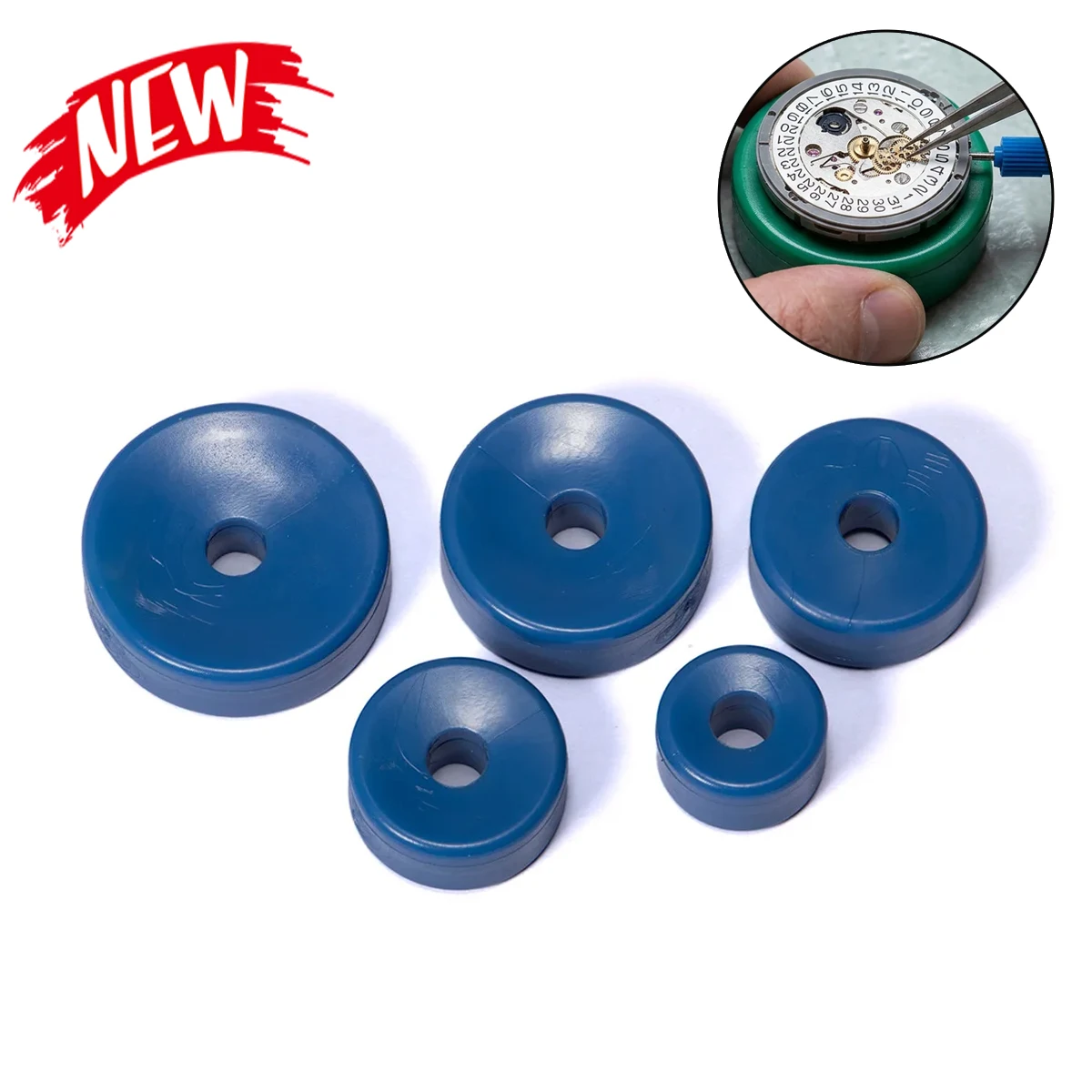 5 PCs/Lot Assort Size Rubber Watch Movement Holder Mechanical / Quartz Watch Movement Cusion Repairing Tools For Watchmaker