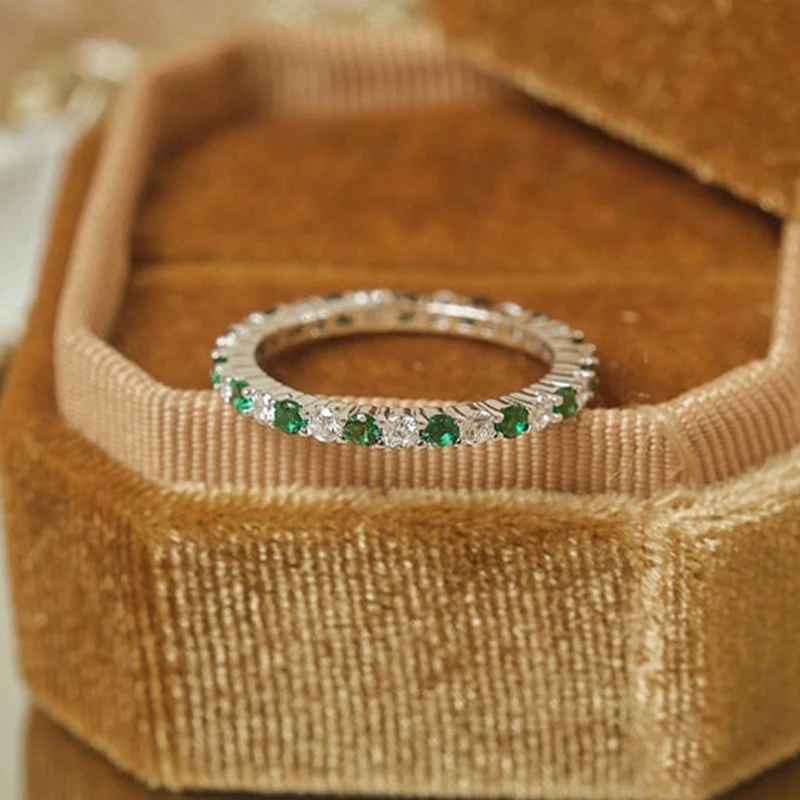 Women's 925 Sterling Silver Multi Color Zircon Stackable Ring, Gift