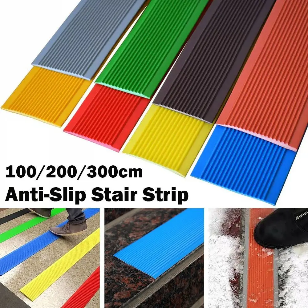 Pressing Strip Self-adhesive Anti-Slip Stair Strip PVC Non Slip Staircase Sticker Step Protector Rug Stairs