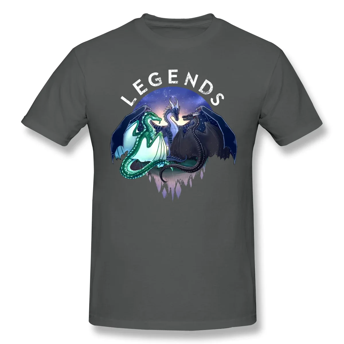 Darkstalkers T-Shirts for Men Wings Of Fire - Legends - Fathom, Darkstalker, Clearsight Funny Crewneck Cotton T Shirt vintage