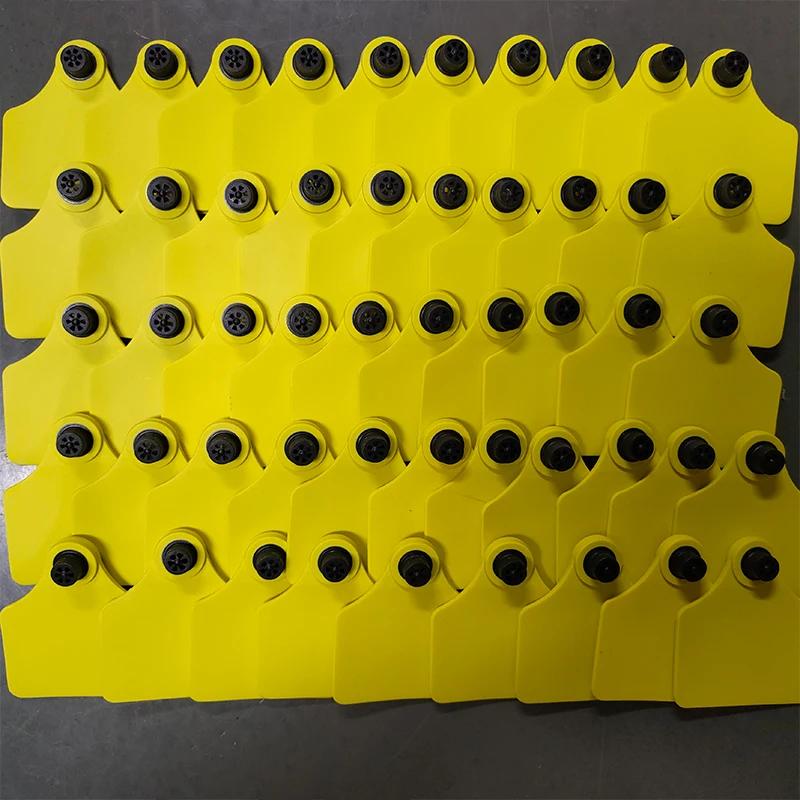

10pcs Cattle Animal Ear Tag UHF RFID 3m Read Range 860-960MHz ISO180006C Cow Ear Tag for Livestock Management