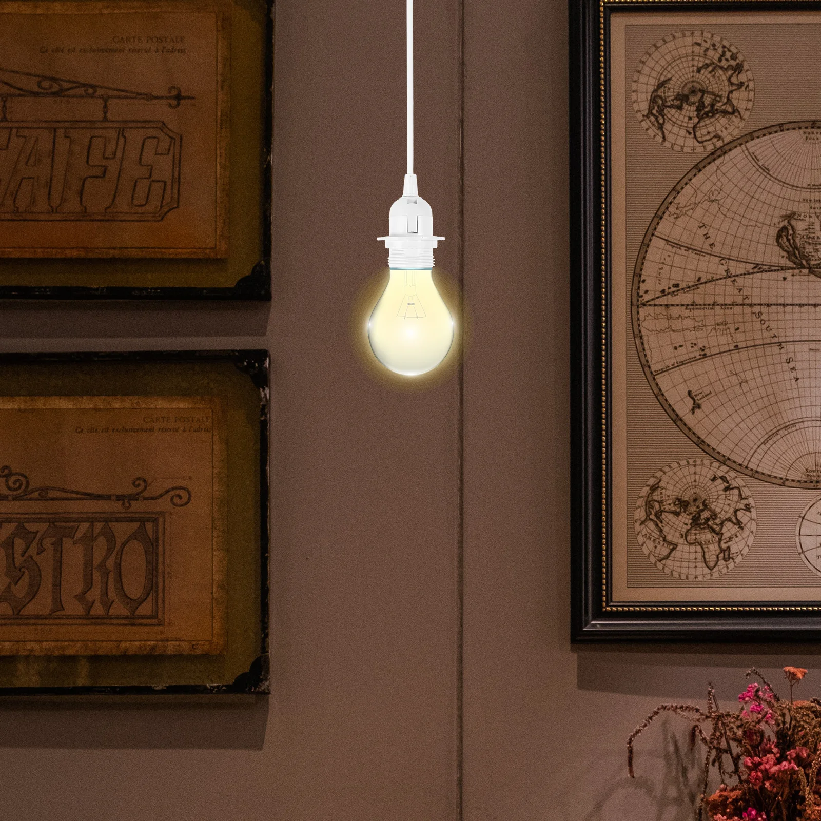 

E27 Bakelite Pendant Light Holder Vintage Style Hanging Lamp Socket for Home Office Coffee Shop Ceiling Fixture Socket