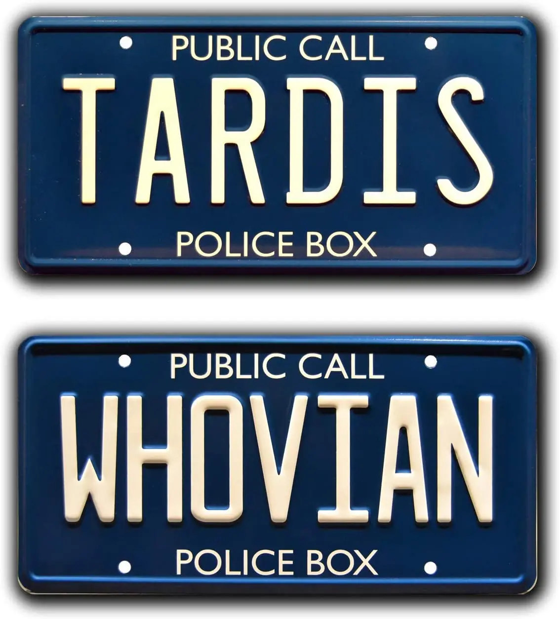 Celebrity Machines Tardis + Whovian | Metal  License Plates