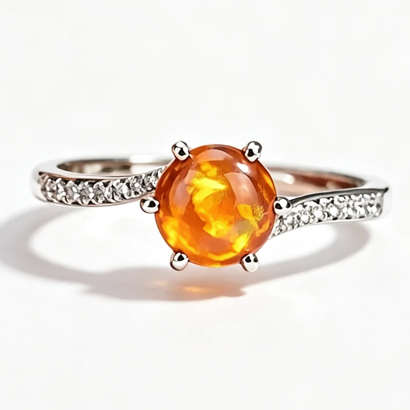 1pce 6mm Natural Opal S925 Sterling Silver Ring | Play-Of-Color | Elegant | Halloween, Christmas, And Black Friday Gifts 047