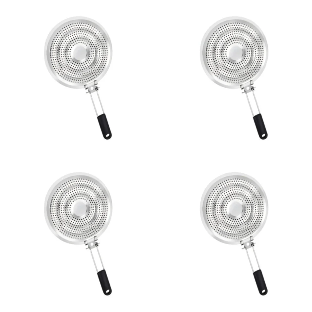1/4Pcs Stainless Steel Heat Diffuser Suitable For Gas Stoves 20.5cm Diffuses Heat Under The Pan With Handle Pot Rack