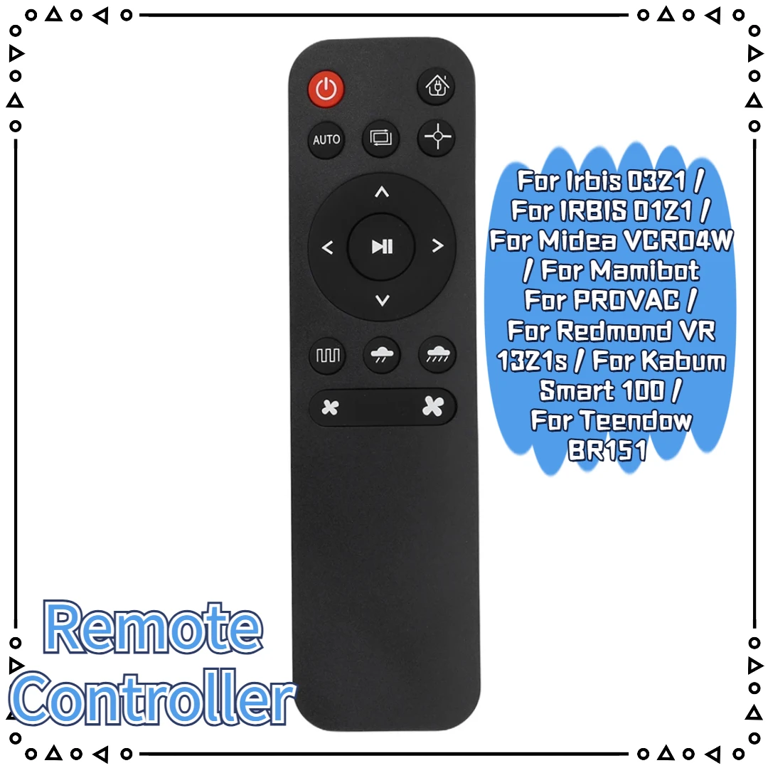 For Midea VCRO4W Remote Control Home Cleaning Vacuum Operation Black Replacement Remote Controller Smooth Usage