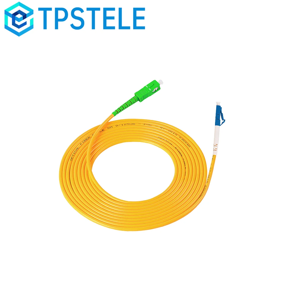 10PCS Single Mode Simplex Fiber Optic Patch Cable, SC/UPC SC/APC LC/UPC, 1/2/3/5 Meter, 2.0mm Tight Buffer, Yellow LSZH