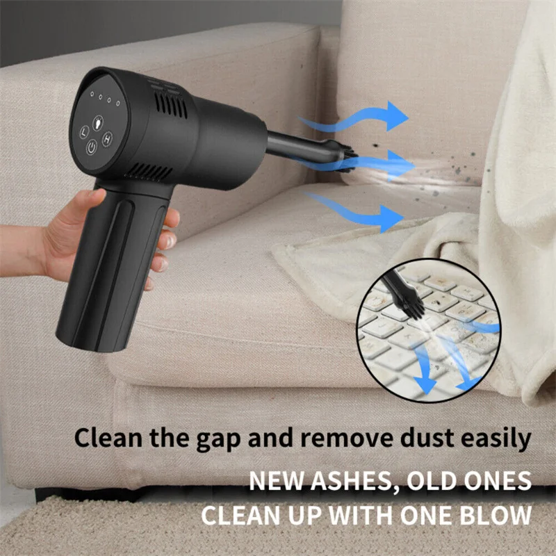 

Compressed Air Duster For Computer Keyboard 60000RPM USB Charging Mini Electric Cordless PC Car Cleaner Wireless Air Blower