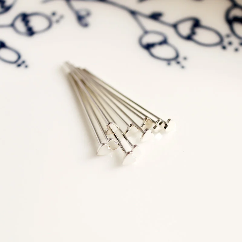 10 pcs/lot Needle T Headpin 30mm Earrings Jewelry Making Alloy Plated