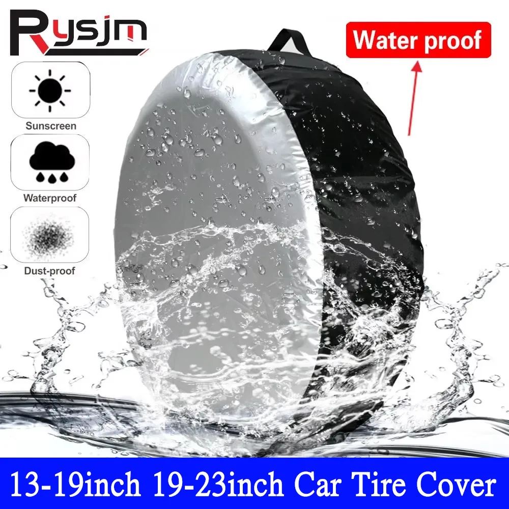 Universal 13-19inch 19-23inch Car SUV Tire Cover Case Spare Tire Wheel Bag Tyre Spare Storage Tote Polyester Oxford Cloth Custom