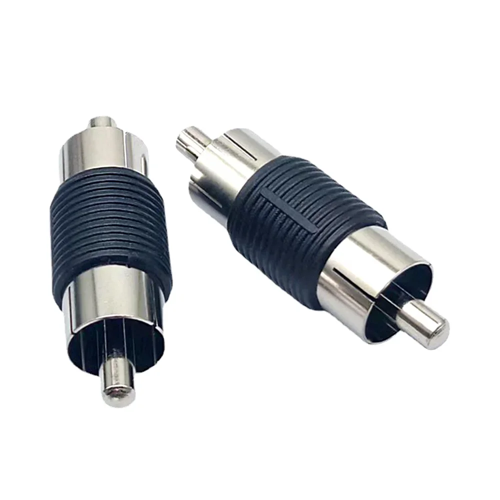 10 Pack RCA Male to Male Coupler Adapter, Nickel Plated, Ideal for Audio Video Cables, Phono, Speaker & Amplifier Connections