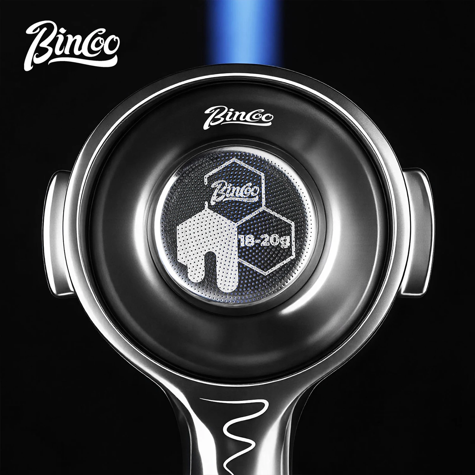 Bincoo 58mm Bottomless Portafilter Basket – Stepped Stainless Steel Precision Bowl, Pressurized Extraction for Espresso