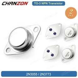 2Pcs TO-3 2N3055 2N3773 NPN High Powerful Amplifier Bipolar Junction Transistor 15A 100V 16A 140V Triode Tube Integrated Circuit