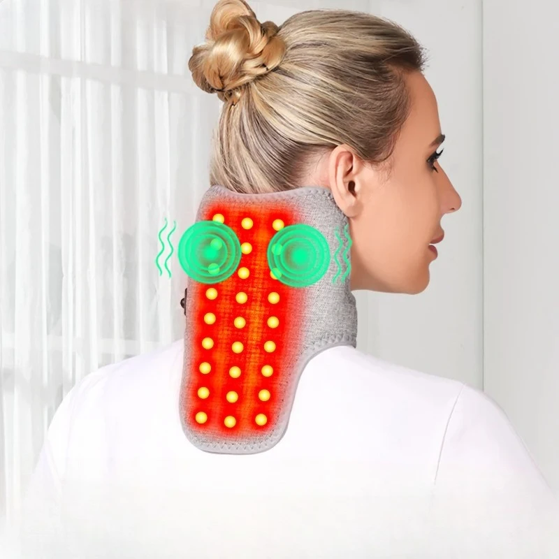 Electric Heating Support Winter Neck Shoulder Back Warmer Heating Brace Pain Relief Muscle Relaxation Office Home Use