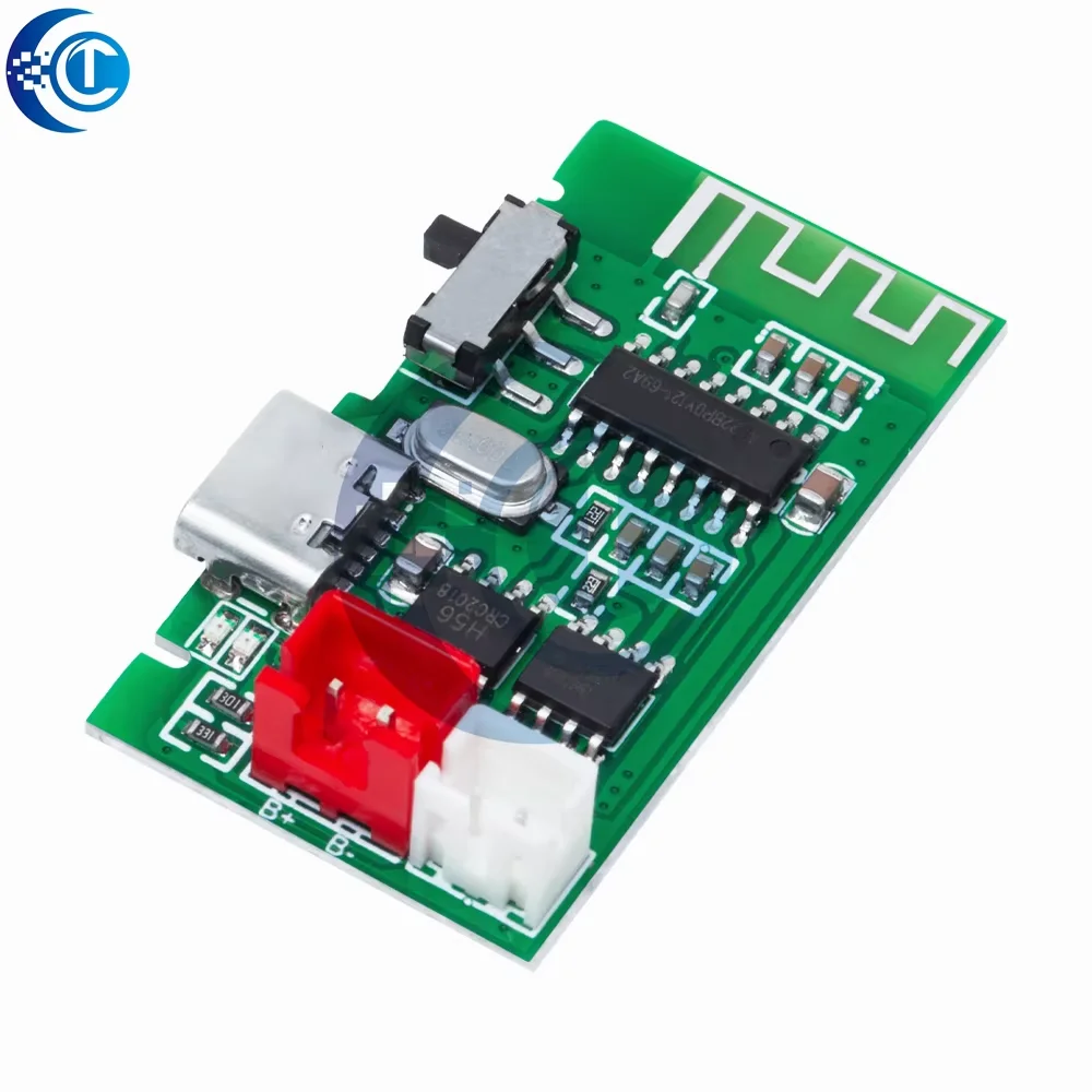 Amplificateur de puissance Bluetooth Mono 4 OHMS 3W PCBA avec fonction de charge de batterie au Lithium 3.7V intégrée, Module Bluetooth