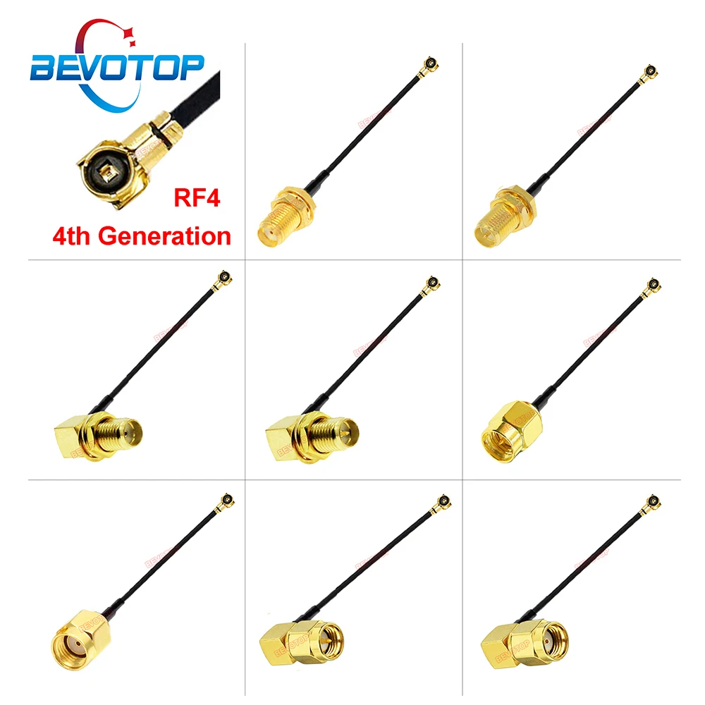 2PCS/lot SMA to IPX Cable 4th Generation RF4 MHF4 Female to SMA Male / Female Connector RF1.13 Pigtail WIFI Antenna Jumper