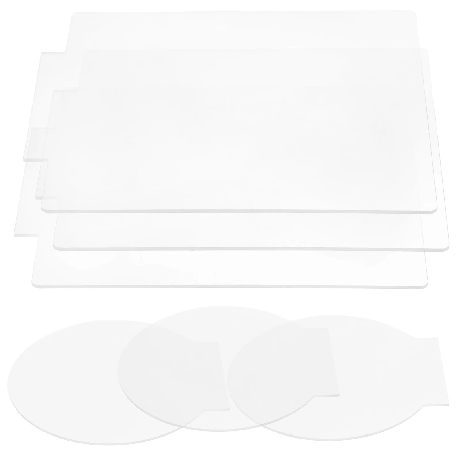 

6 Pcs Acrylic Lights Display Base Transparent Led Screen Plate Delicate Retail Stand Board for Tracing