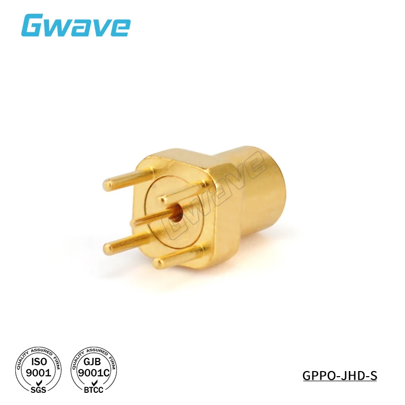 GPPO (Mini SMP) Male PCB Through Board Welding Connector 40GHz Optical Hole GPPO-JHD-S