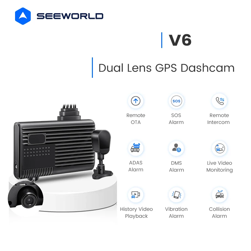 Hot Sale SEEWORLD Factory Price  Fatigue DSM Dashcam ADAS Wifi GPS and Alarm Live Tracking 4G
